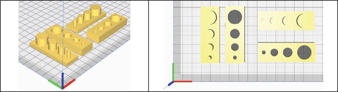 Horizontal and vertical build orientations for material extrusion test specimens