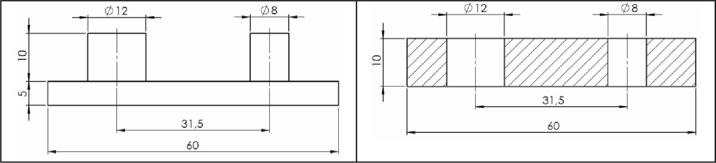 Application example models with 12 millimetre and 8 millimetre hub and shaft features