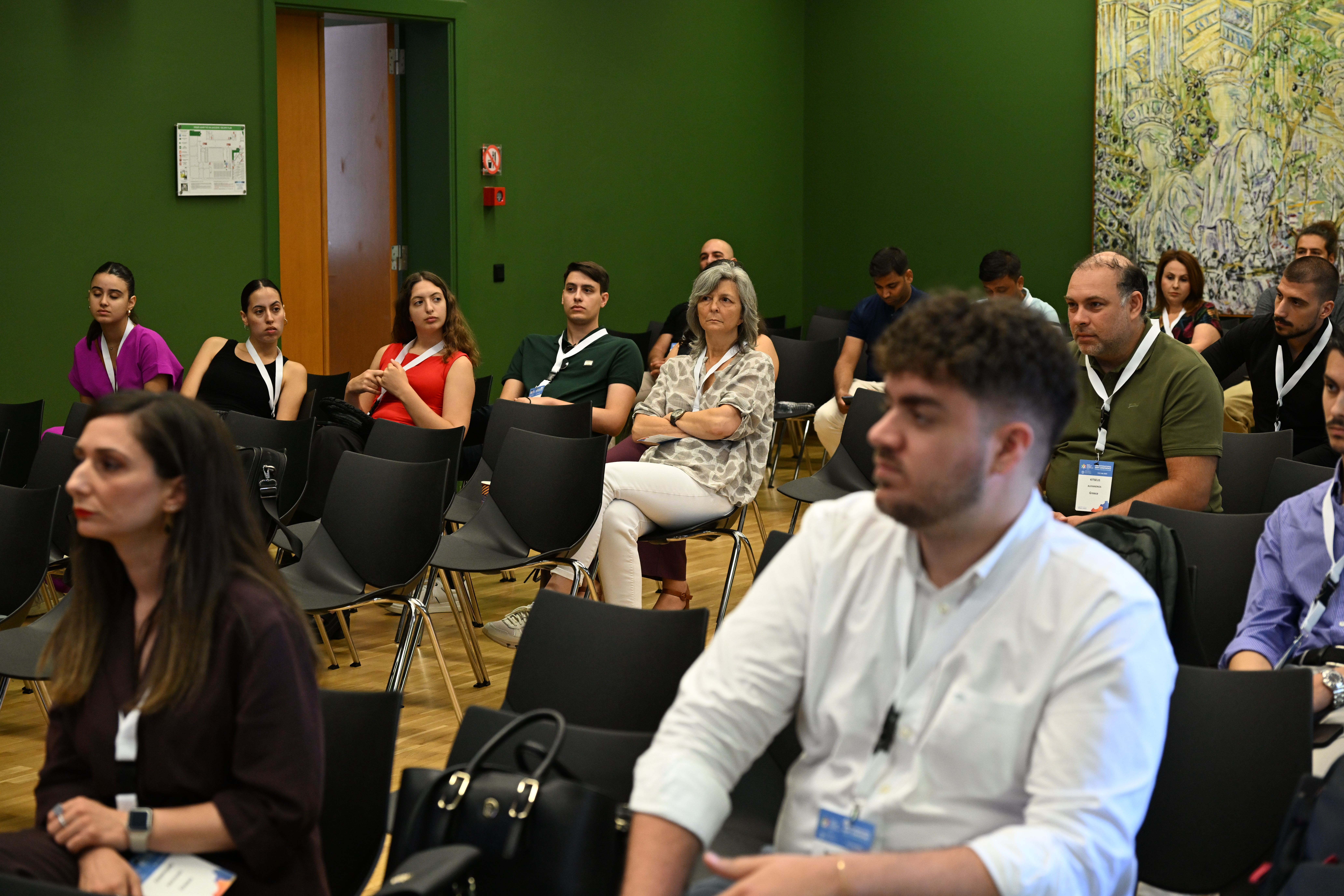 Participants attending a BAPT 2025 session at the Eugenides Foundation