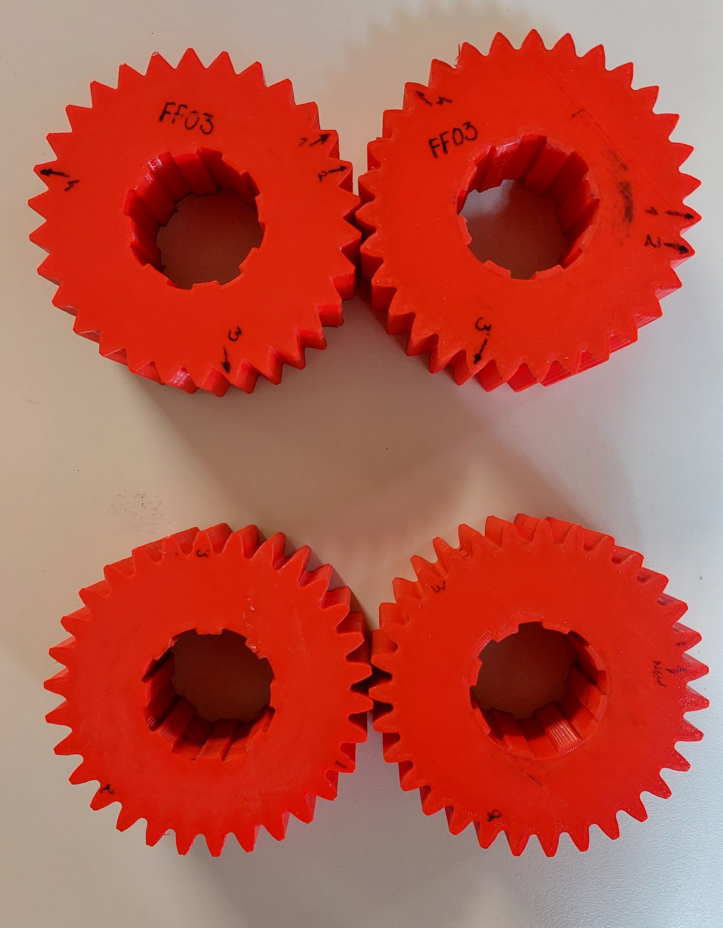 3D-printed polymer gears prepared for FZG testing