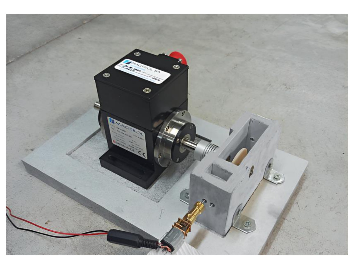 AccuFlow prototype drive assembly used during experimental confirmation