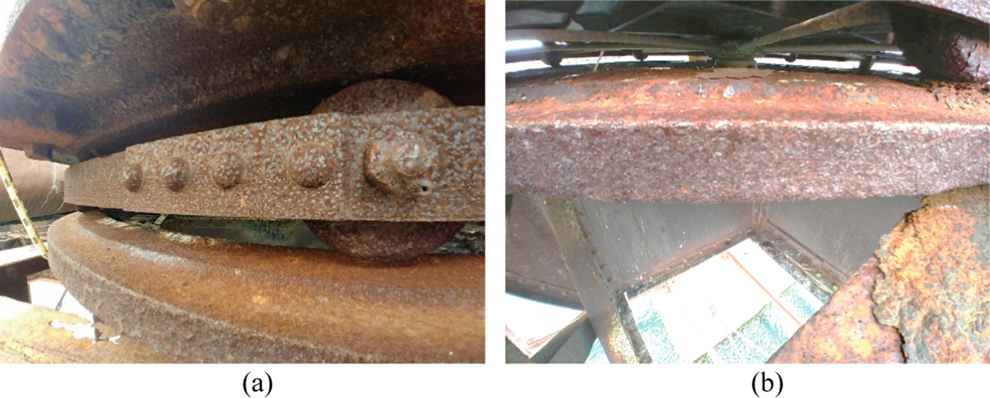 Rotating disc mechanism of the French Wharf of Lavrion with rollers, retaining hoop, vertical shaft and circular raceway
