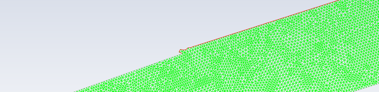 Deformed mesh detail from the LESS transient CFD lubricant-domain model