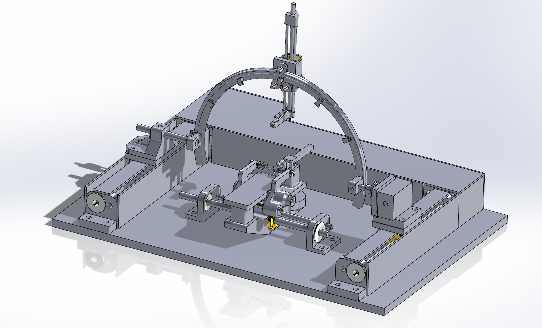 CAD render of the integrated stereotaxic instrument architecture